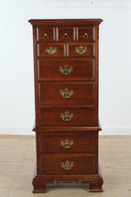 Load image into Gallery viewer, Pennsylvania House Solid Cherry Lingerie Chest Tallboy Chest with Brass Hardware