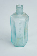 Load image into Gallery viewer, Antique Pepto Mangan Gude Aqua Glass Medicine Bottle 7 Inch Embossed