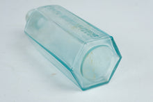 Load image into Gallery viewer, Antique Pepto Mangan Gude Aqua Glass Medicine Bottle 7 Inch Embossed