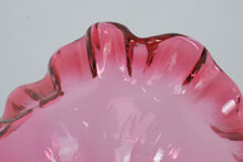 Load image into Gallery viewer, Fenton Cranberry Opalescent Melon Rib Ruffled Mini Vase 5.5 Inch