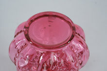 Load image into Gallery viewer, Fenton Cranberry Opalescent Melon Rib Ruffled Mini Vase 5.5 Inch