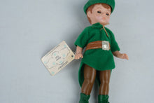Load image into Gallery viewer, Vintage Alexander Peter Pan Doll McDonalds Exclusive Green Outfit Original Tag