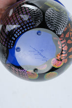 Load image into Gallery viewer, Peter Vanderlaan Signed Art Glass Vase Blue Iridescent Studio Glass 525 Inch