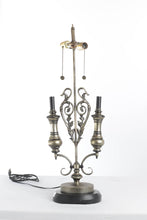 Load image into Gallery viewer, Pewter Lamp with 4 Lights and Black Shade