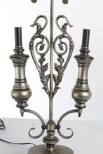 Load image into Gallery viewer, Pewter Lamp with 4 Lights and Black Shade