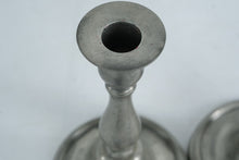 Load image into Gallery viewer, Pair of Vintage Pewter Candlesticks – Colonial Revival Style (Marked)