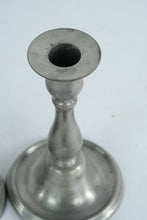 Load image into Gallery viewer, Pair of Vintage Pewter Candlesticks – Colonial Revival Style (Marked)