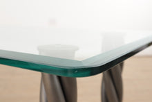 Load image into Gallery viewer, Pewter Console Table with Rubbed Gold