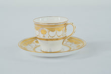 Load image into Gallery viewer, Minton China Gold Encrusted Demitasse Tea Cup and Saucer