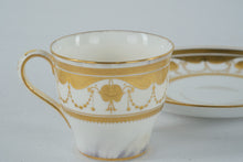 Load image into Gallery viewer, Minton China Gold Encrusted Demitasse Tea Cup and Saucer