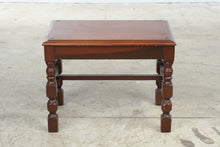Load image into Gallery viewer, Vintage Mahogany Piano Bench Turned Legs Wood Stool 22 Inch