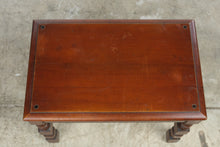 Load image into Gallery viewer, Vintage Mahogany Piano Bench Turned Legs Wood Stool 22 Inch