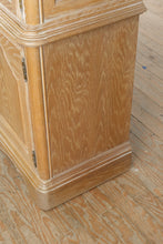 Load image into Gallery viewer, Stanley Pickled Oak China Cabinet Hutch French Provincial Display Cabinet
