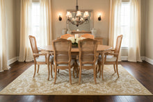 Load image into Gallery viewer, Stanley Furniture French Provincial Oak Dining Table and 6 Cane Back Chairs Pickled Finish