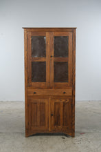 Load image into Gallery viewer, Antique Oak Pie Safe Cabinet with Punched Tin Panels and Drawer