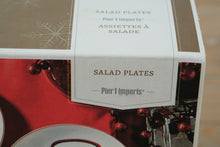Load image into Gallery viewer, Pier 1 Imports Holiday Dog Salad Plates – Set of 4 Assorted Designs (8” Diameter)