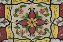 Load image into Gallery viewer, Pier 1 Vallarta Handpainted Earthenware Square Serving Platter – 13.25" – Bold Floral Southwest Design