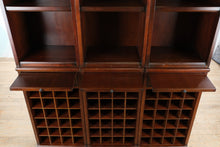 Load image into Gallery viewer, Pier 1 Solid Wood Wine Cabinet Hutch 55 Inch Triple Storage Unit