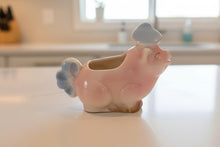 Load image into Gallery viewer, Royal Copley Pig Creamer – Pink & Blue Spaulding Pottery