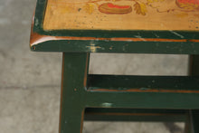 Load image into Gallery viewer, Two Day Designs 1996 Reclaimed Wood Pig Bar Stool Hand Painted Green 28 Inch