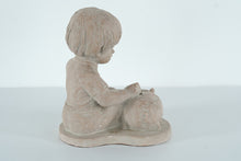Load image into Gallery viewer, Austin Productions 1977 Sculpture – Boy with Piggy Bank – Vintage Figurative Statue, 12" Tall