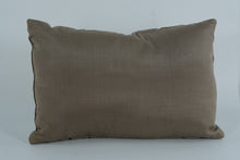 Load image into Gallery viewer, Decorative Pleated Silk-Style Throw Pillow with Embroidered Leaf Border – Rectangular Accent Cushion