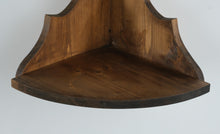 Load image into Gallery viewer, Pine Corner Wall Shelf with Double Tier Design