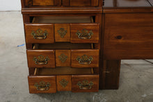 Load image into Gallery viewer, Pine Queen Wall Unit Bed with Armoire Cabinets and Mirrored Headboard