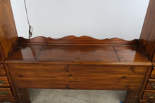 Load image into Gallery viewer, Pine Queen Wall Unit Bed with Armoire Cabinets and Mirrored Headboard