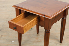 Load image into Gallery viewer, Solid Pine Square Side Table with Drawer