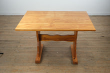 Load image into Gallery viewer, Rustic Pine Trestle Dining Table – 48″ x 36″ x 30.5″