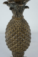 Load image into Gallery viewer, Antique Gold Pineapple Table Lamp with Beige Shade – 29.5" Tall