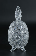 Load image into Gallery viewer, Cut Crystal Pineapple Style Lidded Jar Footed Candy Dish