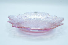 Load image into Gallery viewer, Art Glass Leaf Plate – Iridized Rose Pink Fenton Decorative Glass, Sculpted Leaf Form