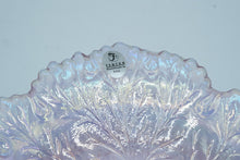 Load image into Gallery viewer, Art Glass Leaf Plate – Iridized Rose Pink Fenton Decorative Glass, Sculpted Leaf Form