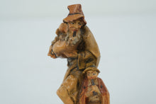 Load image into Gallery viewer, Wooden Carved Pipers Figurine
