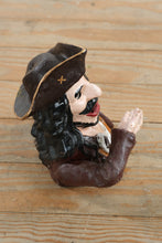 Load image into Gallery viewer, Antique Cast Iron Pirate Mechanical Bank Moving Arm and Eye Patch Figure