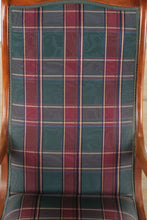 Load image into Gallery viewer, Classic Upholstered Wooden Rocking Chair with Plaid Fabric