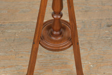 Load image into Gallery viewer, Vintage Wooden Plant Stand Tripod Pedestal Table Round Top 32 Inch