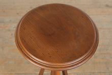 Load image into Gallery viewer, Vintage Wooden Plant Stand Tripod Pedestal Table Round Top 32 Inch