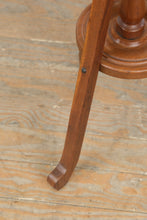 Load image into Gallery viewer, Vintage Wooden Plant Stand Tripod Pedestal Table Round Top 32 Inch