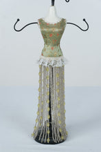 Load image into Gallery viewer, Plow and Hearth Dress Form Jewelry Holder Floral Beaded Mannequin 13 Inch