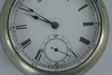 Load image into Gallery viewer, Antique Pocket Watch Unmarked White Dial Roman Numerals Key Wind Style