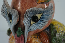 Load image into Gallery viewer, Vintage Italian Ceramic Owl Figurine – Hand-Painted Discovery by Wildwood 15" Tall