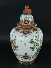Load image into Gallery viewer, Royal Delft Polychrome Lidded Ginger Jar – Handpainted “Van der Laan” Studio, 1981 – 16" Tall with Certificates