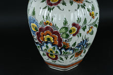 Load image into Gallery viewer, Royal Delft Polychrome Lidded Ginger Jar – Handpainted “Van der Laan” Studio, 1981 – 16" Tall with Certificates