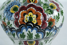 Load image into Gallery viewer, Hand-Painted Dutch Polychrome Ceramic Vases – Matching Pair