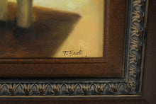 Load image into Gallery viewer, Original Oil Painting Pool Hall Billiards Scene Signed T Fritz Framed Vintage Genre Art
