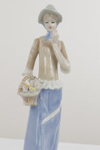 Load image into Gallery viewer, Madeira Porcelain Figurine – Lady with Flower Basket