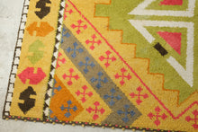 Load image into Gallery viewer, Bloomingdales Portuguese Hand Made Wool Rug 89 x 140 Geometric Southwestern